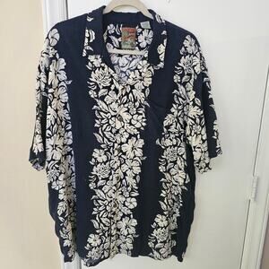 Pineapple Connection Tropical Hawaiian Button Up Shirt Size XL Vacation Resort